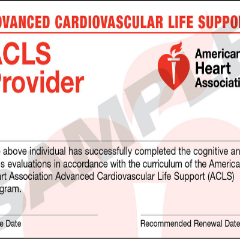 Advanced Cardiovascular Life Support (ACLS Provider Course)